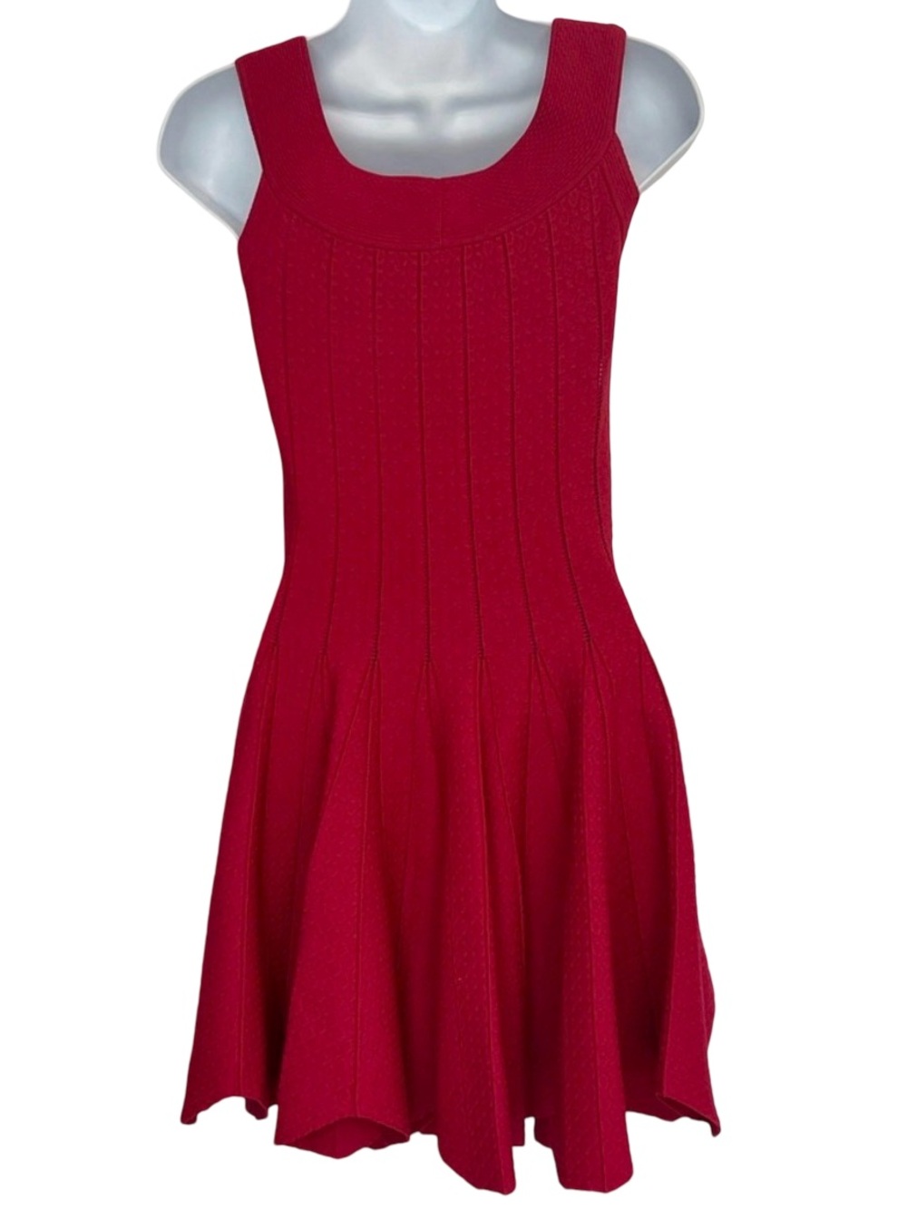 EUC Cute & Flirty Jonathan Simkhai Off Shoulder Pointelle Red Dress XS - Picture 15 of 15